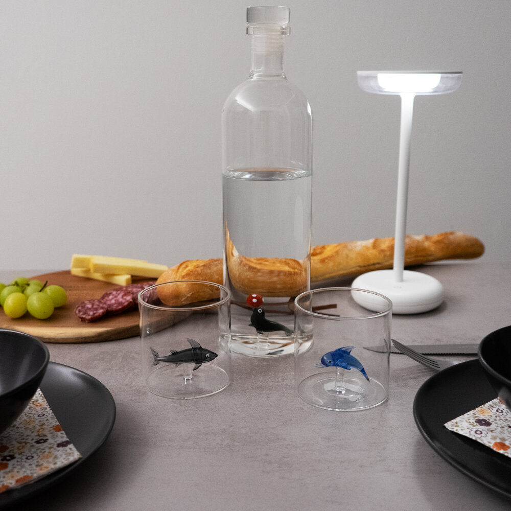 Borosilicate karaffel med prop, søløve - 1.2 L.